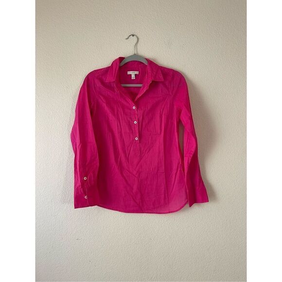 J crew womens Henley button up long sleeve blouse size 2‎ - Picture 3 of 5